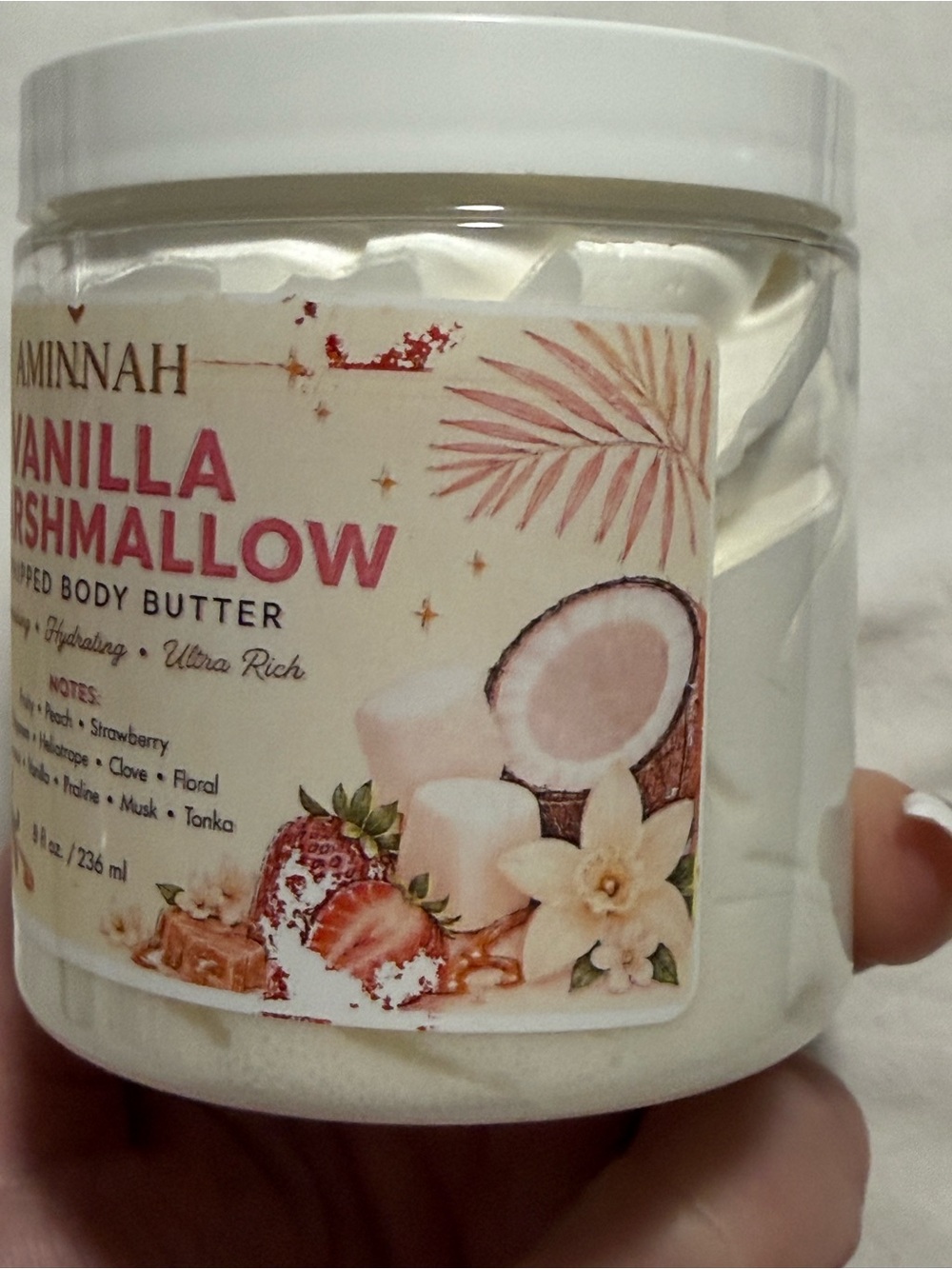 Aminnah “Vanilla Marshmallow” limited Edition Whipped Body Butter! - Picture 4 of 5